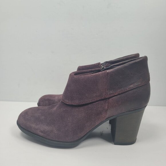 Clarks Enfield Canal Purple Plum Suede Ankle Boots US Size 5.5M - Picture 2 of 10